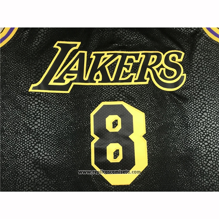 Camiseta Los Angeles Lakers Kobe Bryant #8 24 Black Mamba Negro
